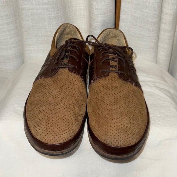 Greyder Men Brown Suede Leather Perforated Lace Up Oxford Dress Shoes‎ Size 10US main image 6